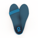 Gheta multifunctional active sandal and insole front in dark and light blue – light, custom-fit, antibacterial and breathable.