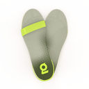 Gheta multifunctional active sandal and insole front in grey and lime – light, custom-fit, antibacterial and breathable.