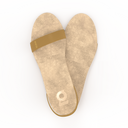 Gheta multifunctional lifestyle sandal and insole front in beige and orche – made from Italian leather, light, custom-fit and antibacterial.