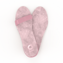 Gheta multifunctional lifestyle sandal and insole front in pink – made from Italian leather, light, custom-fit and antibacterial.