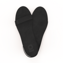 Gheta multifunctional travel sandal and insole front in black – light, custom-fit and antibacterial.