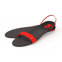 Gheta multifunctional active sandal and insole in black and red – light, custom-fit, antibacterial and breathable.