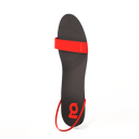 Gheta multifunctional active sandal front in black and red – light, custom-fit, antibacterial and breathable.
