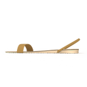 Gheta multifunctional lifestyle sandal side in beige and orche – made from Italian leather, light, custom-fit and antibacterial.