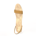 Gheta multifunctional lifestyle sandal front in beige and orche – made from Italian leather, light, custom-fit and antibacterial.