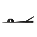 Gheta multifunctional lifestyle sandal side in black – made from Italian leather, light, custom-fit and antibacterial.