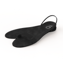 Gheta multifunctional lifestyle sandal and insole in black – made from Italian leather, light, custom-fit and antibacterial.