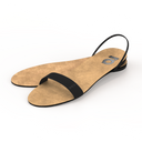 Gheta multifunctional lifestyle sandal and insole in light brown and black – made from Italian leather, light, custom-fit and antibacterial.