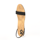 Gheta multifunctional lifestyle sandal front in light brown and black – made from Italian leather, light, custom-fit and antibacterial.