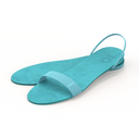 Gheta multifunctional travel sandal and insole in aqua – light, custom-fit and antibacterial.
