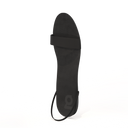 Gheta multifunctional travel sandal front in black – light, custom-fit and antibacterial.