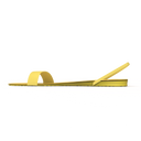Gheta multifunctional travel sandal side in yellow – light, custom-fit and antibacterial.